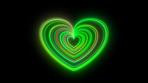 Neon Green Heart Form