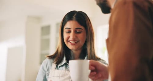 Loving Couple Sharing a Cheerful Moment at Home