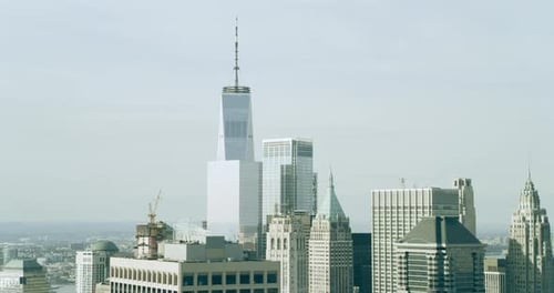 Manhattan Skyline Aerial Viewk