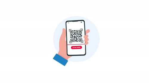 4K QR Code Scanner Animation Video