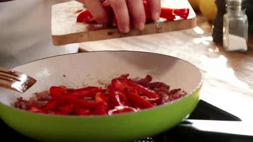 Chef Making Frittata
