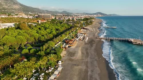 Background Azure Sea Texture Aerial View 4 Turkey Alanya