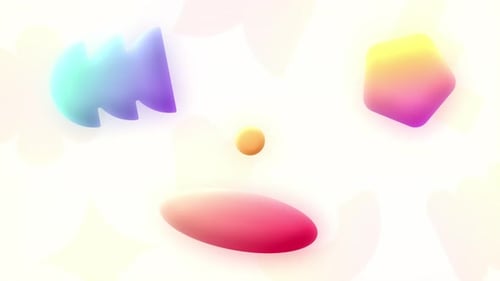 Abstract Fluid Gradient Shapes Morphing Motion Background