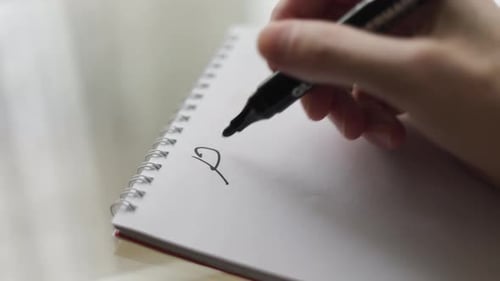 Escribe un plan de acción con un bolígrafo en un cuaderno, anota ideas y metas y realiza tareas