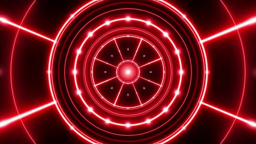 Motif géométrique à lumière rouge brillante