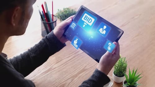 Online auction concept for digital bidding and sales Spire
