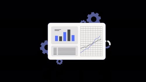 4k Business Graph Report Concept Animation Video
