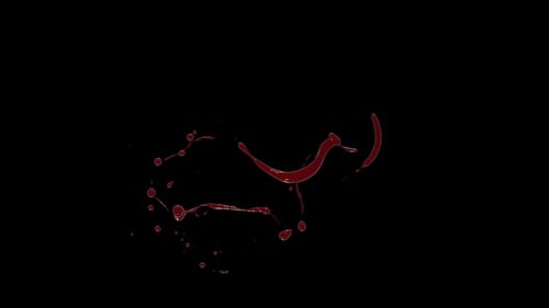 Dynamic Red Liquid Splash and Drip Animation