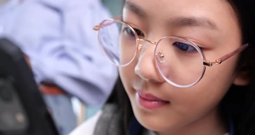 Student studying in the classroom, learning and listening teacher, studying at school