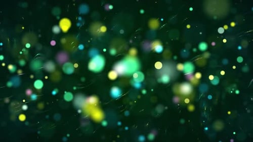 Abstract Green Bokeh Background