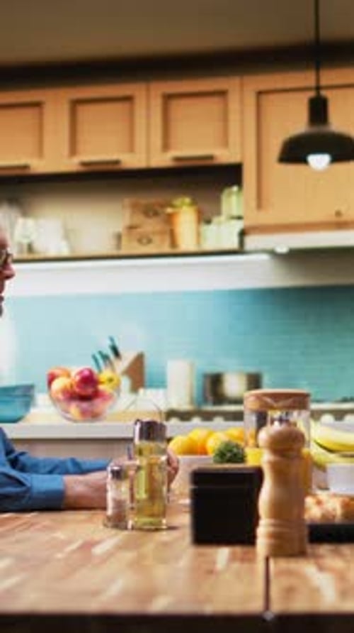 Vertical Video Mature Wife Appears Overwhelmed and Uninterested with Irritation