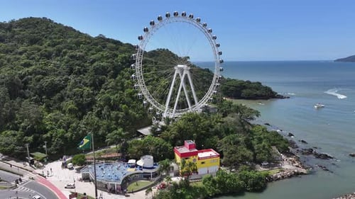 Famous Ferris Wheel At Balneario Camboriu In Santa Catarina Brazil.