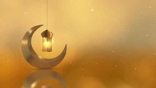 Ramadan with Lamp Crescent moon 03