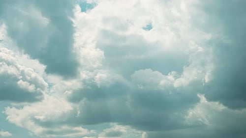 Time Lapse of White Clouds in Blue Sky