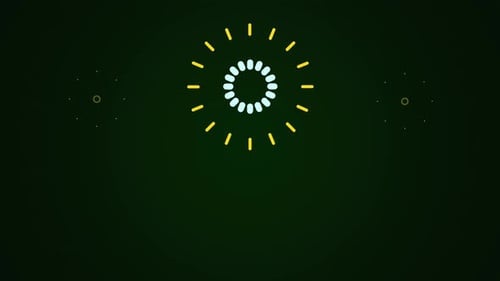 New Year's fireworks background animation. Green gradient background