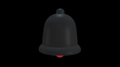 Shaking 3D Notification Bell Icon Animation