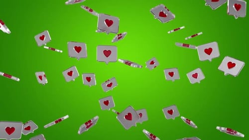 Like Icon Background Loop Green