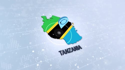 Tansania-Karte mit Markierung