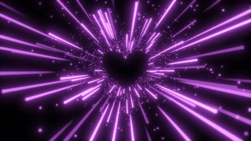 Violetter Herzanimationshintergrund