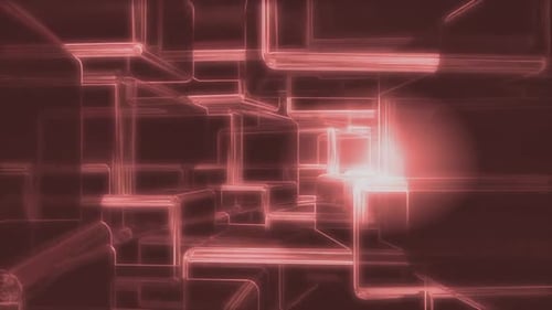 Animationsschleife mit rosafarbenen leuchtenden Lichtern