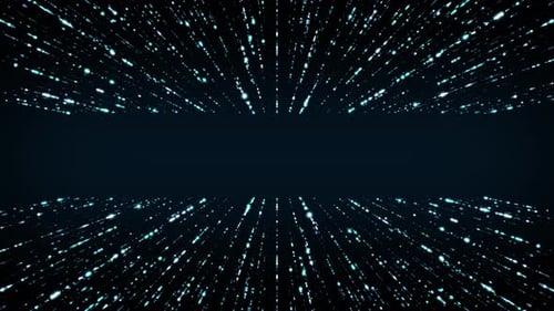 4K Concept of digital computer networking tunnel in futuristic technology in blue concept 3