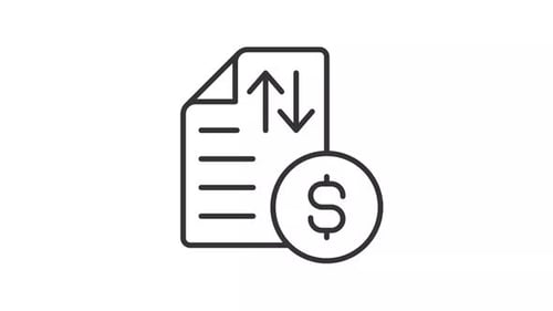 Corporate Document Financial Transaction Icon Animation