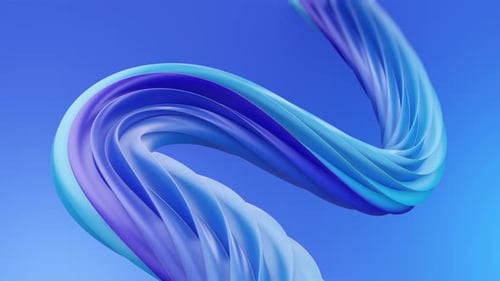 Abstract Fluid Twisting Ribbon Animation Loop