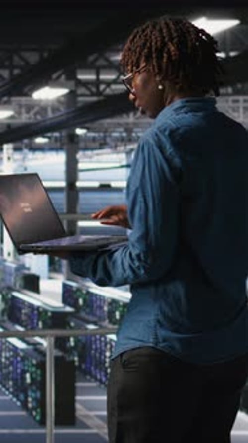 Vertical Video Data Center Software Developer Panicking After Receiving Critical Error