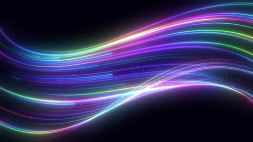 Fond de lignes colorées de transfert de données AI V4