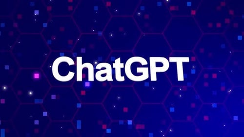 ChatGPT text animation with background