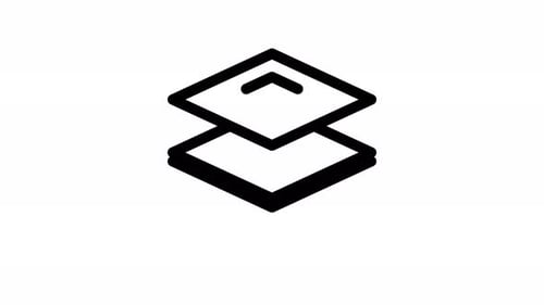 Minimalist Animated Layers Icon for Software Design Concepts