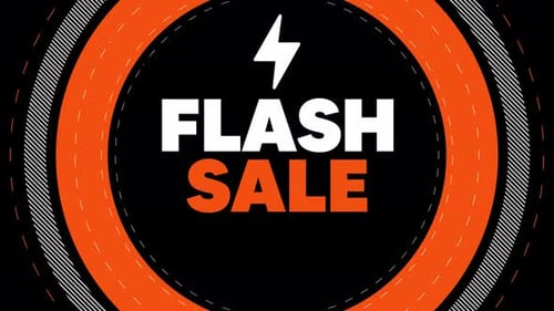Animated Flash Sale Opener with Geometric Circles