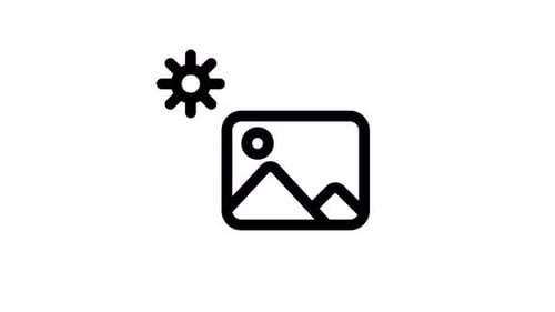 photo filter line icon animation