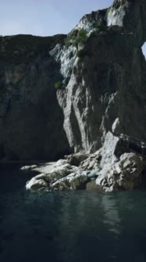 Rock Formation Amidst Body of Water