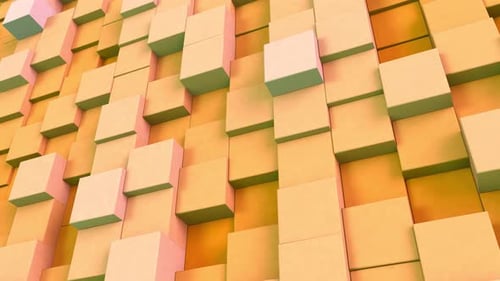 3D-Würfel-Hintergrund Orange