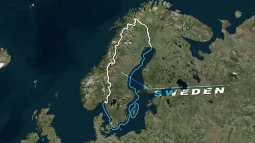 Sweden Map Animation