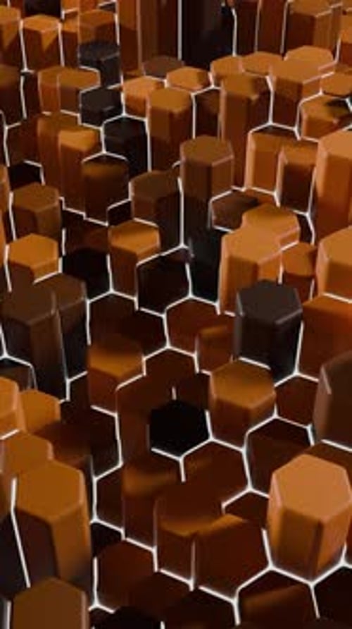 3d Animated Background of Hexagons in a Loop Satisfying Video
