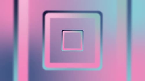 Abstract Geometric Square Tunnel Loop Animation