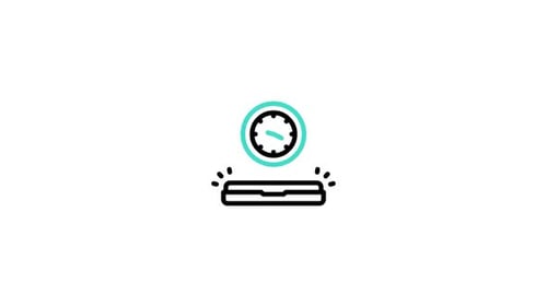 Flat Design Laptop and Clock Productivity Animation