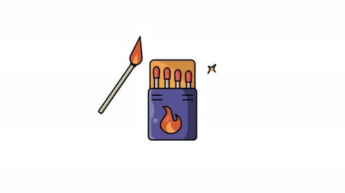 icono de caja de fósforos, animación, dibujos animados, diseño gráfico en movimiento, vídeo