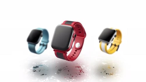 Animated Smartwatch Product Showcase with Rotating Devices