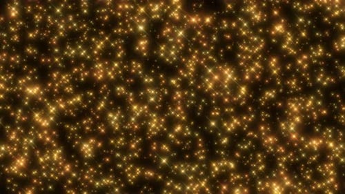 Golden Sparkling Star Field 4k