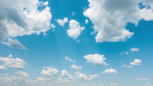 Time Lapse of White Clouds in Blue Sky