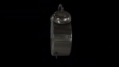 Alarm Clock 3D Rotating Animation On Alpha Channel