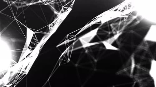 Abstract White Plexus Network Moving Background Animation