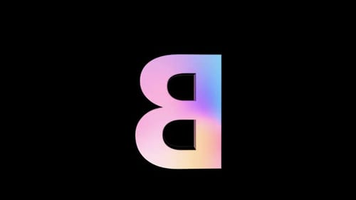 Gradient B Animation Loop 3d