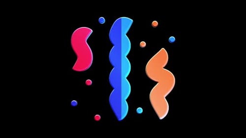 Colorful 3D Streamers and Confetti Particles Celebration Animation