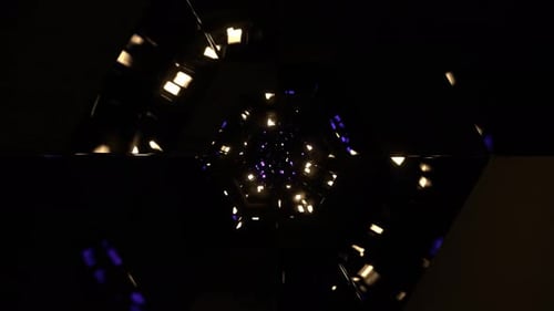 Light Yellow And Purple Abstract Neon Glittering Fantasy Wormhole Background VJ Loop In 4K