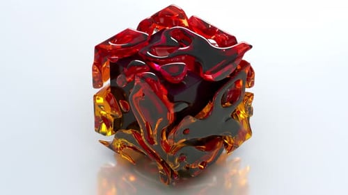 Red Glass Cube 11 4K