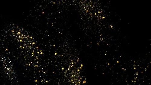 Glittering Magic Trail of Light on Black